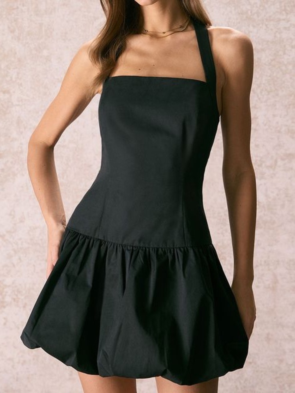 NWT Wild Fable Black halter bubble dress